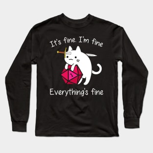 Its Fine Im Fine Everythings Fine Cats Long Sleeve T-Shirt